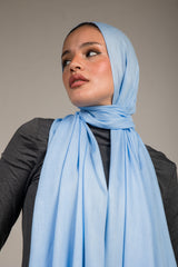 Sky blue cotton modal