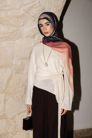 Jebal printed premium modal scarf with breathable lightweight drape by WOROOD