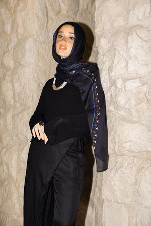 Masar printed premium modal scarf with breathable lightweight drape by WOROOD