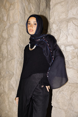 Masar printed premium modal scarf with breathable lightweight drape by WOROOD