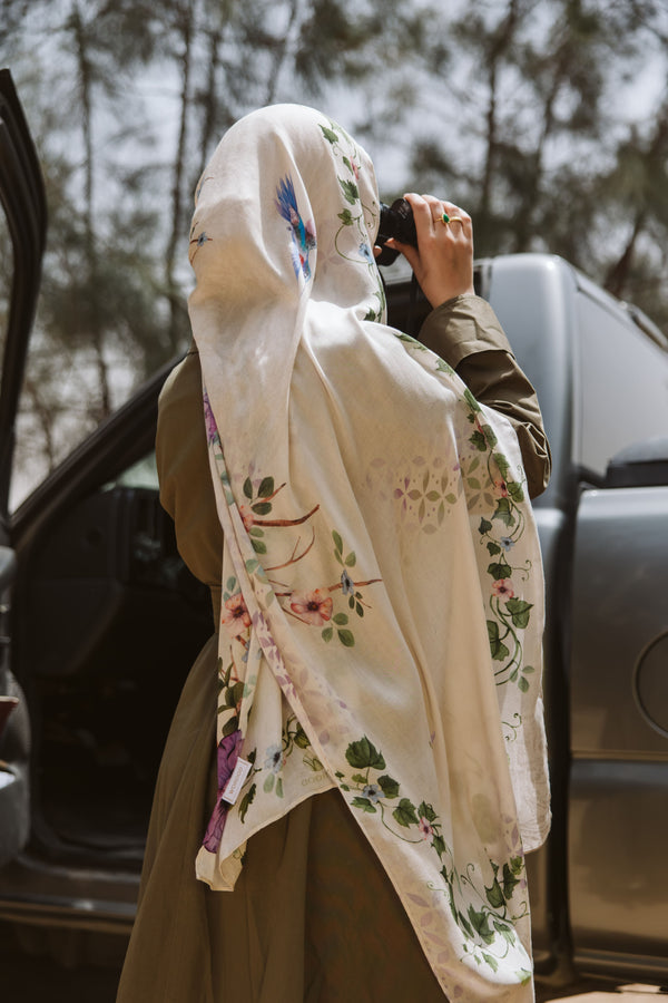 Elegant Alaria Modal Scarf by Worood – breathable, premium fabric.