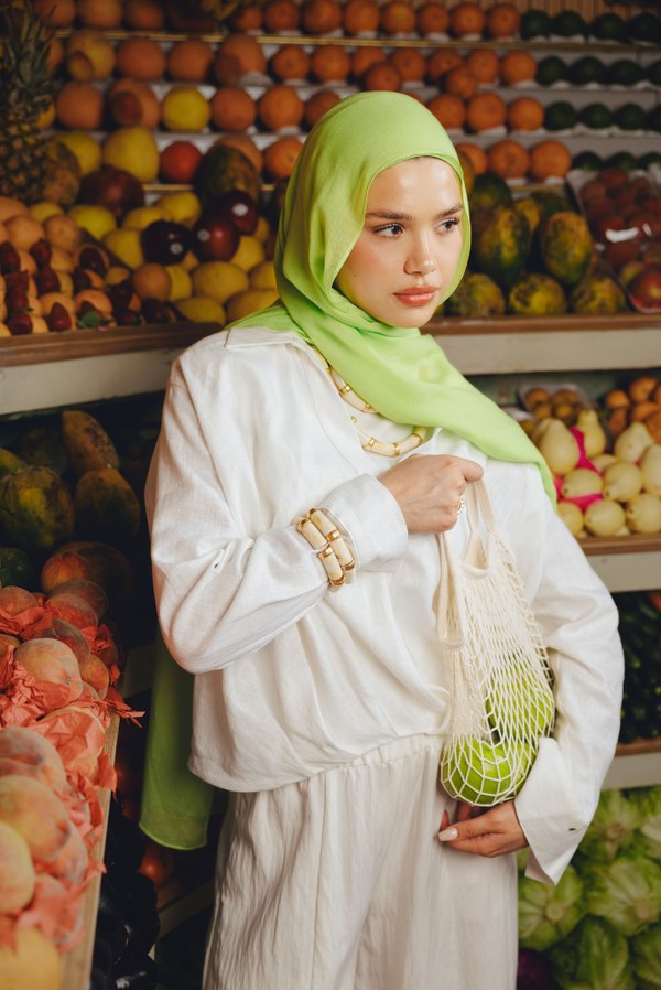 WOROOD Apple Green Bamboo SetScarf– Elegant & Fresh