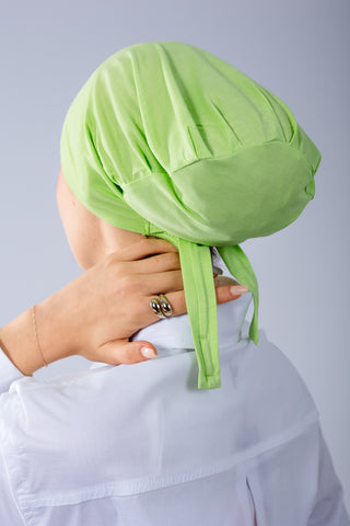 Worood Apple Green Bamboo Bandana, Innercap – Elegant & Fresh