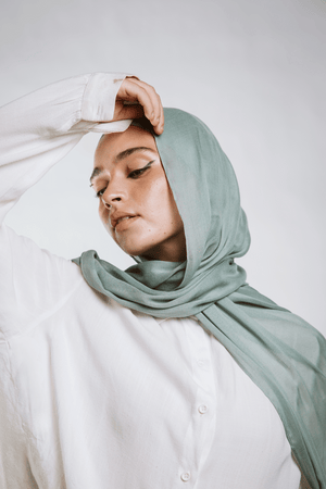 Worood Cool Mint Bamboo Scarf Set – Fresh & Light 
