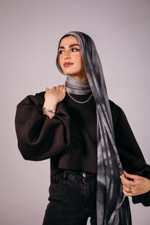 Elegant Earth Dusk Modal Scarf by Worood – natural, timeless tones. | سكارف مودال إيرث دسك من ورود – بألوان طبيعية وخالدة.
