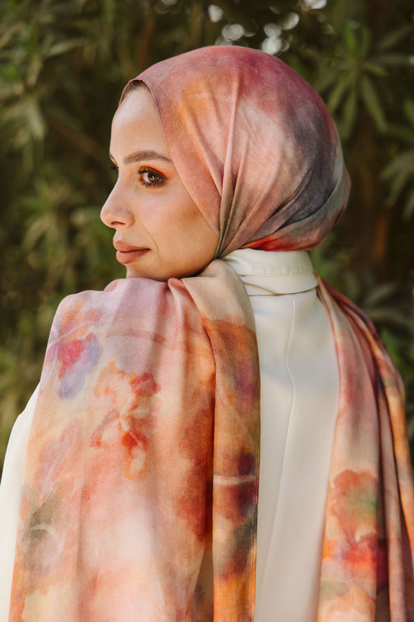 Worood Elegant Florage Modal Scarf – floral-inspired design