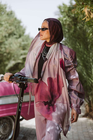 Elegant Subrosa Modal Scarf by Worood – chic, timeless elegance. | سكارف مودال سبروزا من ورود – أنيق وخالد.