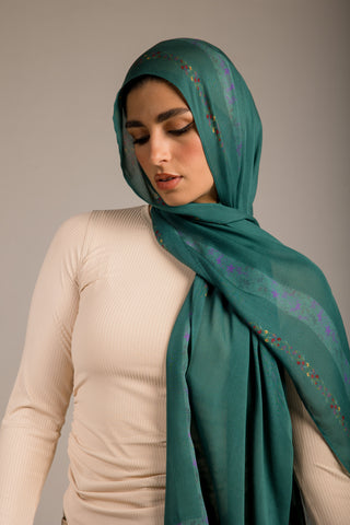 Emerald Queen printed premium modal scarf with breathable lightweight drape by WOROOD
