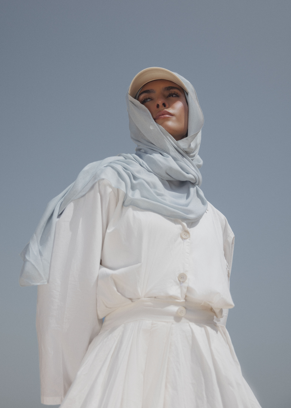 Worood Frost Cloud Bamboo Scarf Set – Soft & Elegant 