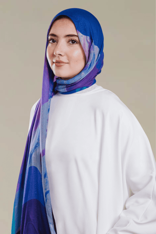 Galaxy Dreams printed premium modal scarf with breathable lightweight drape by WOROOD
