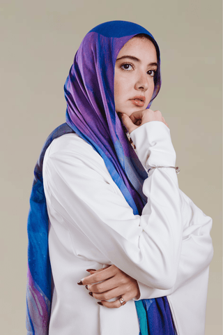 Galaxy Dreams printed premium modal scarf with breathable lightweight drape by WOROOD