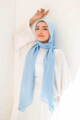 Sky blue cotton modal