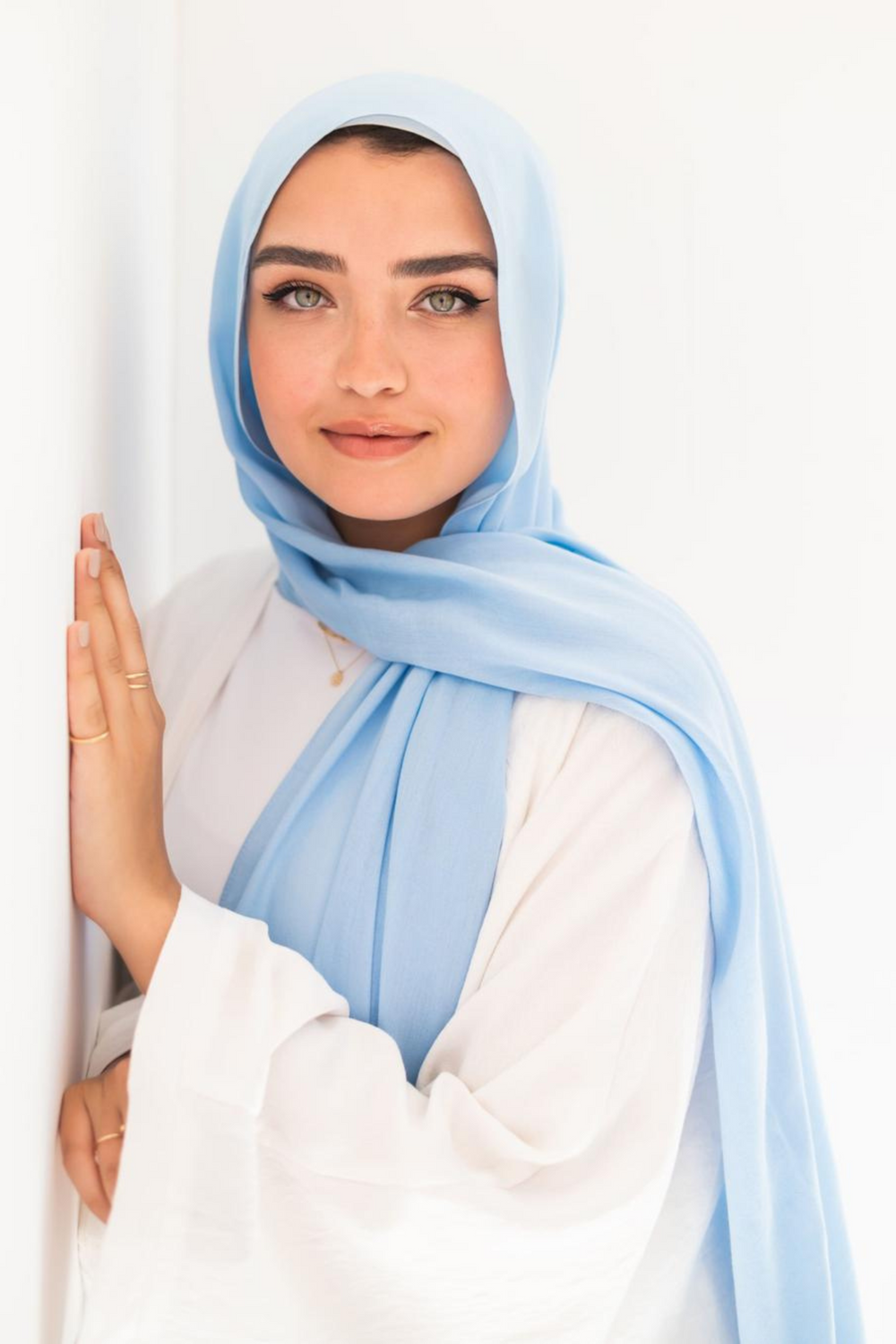 Sky blue cotton modal