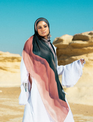 Jebal printed premium modal scarf with breathable lightweight drape by WOROOD