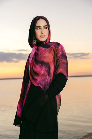 Jumrah printed premium modal scarf with breathable lightweight drape by WOROOD