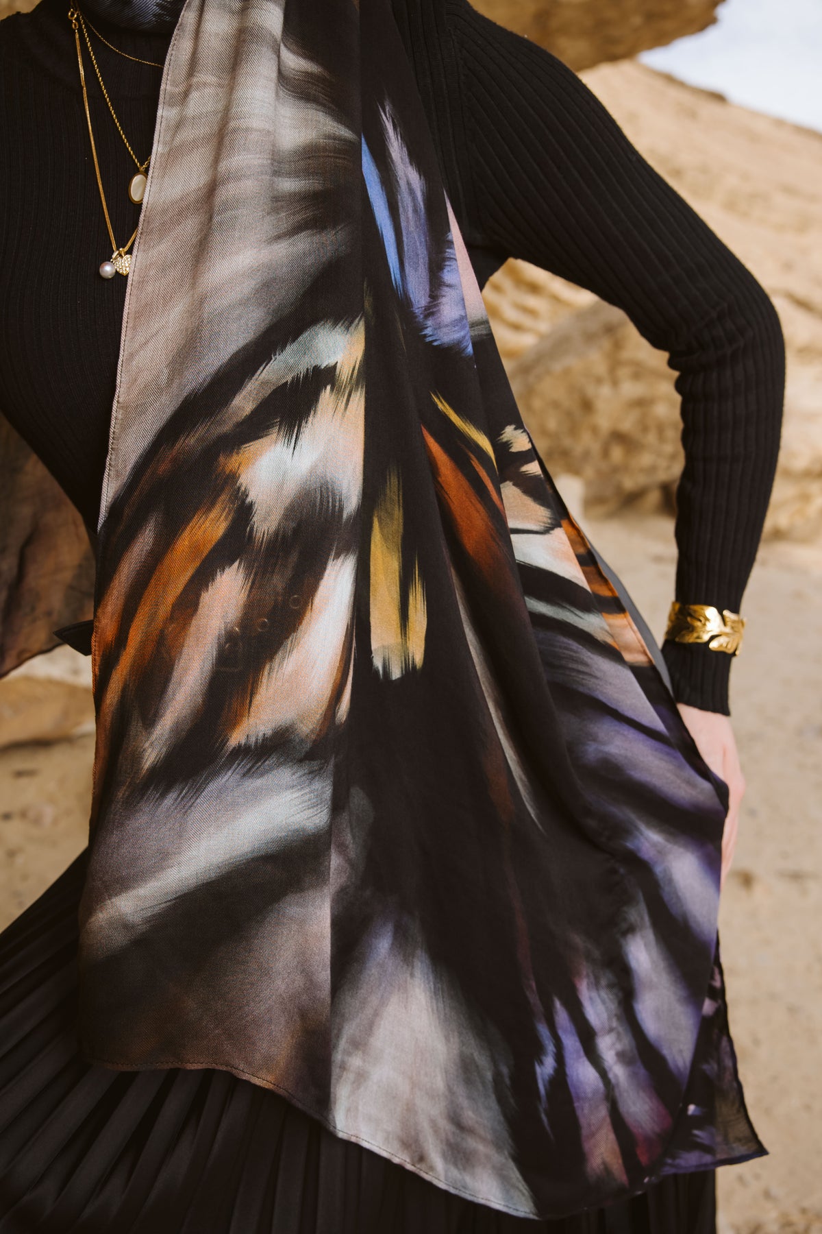 Mariposa Printed Premium Modal Scarf | Lightweight Breathable Modal ...