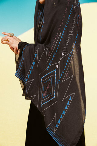 Masar printed premium modal scarf with breathable lightweight drape by WOROOD