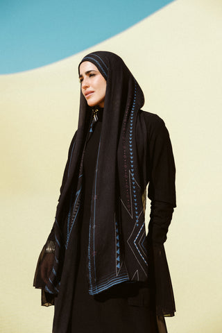 Masar printed premium modal scarf with breathable lightweight drape by WOROOD