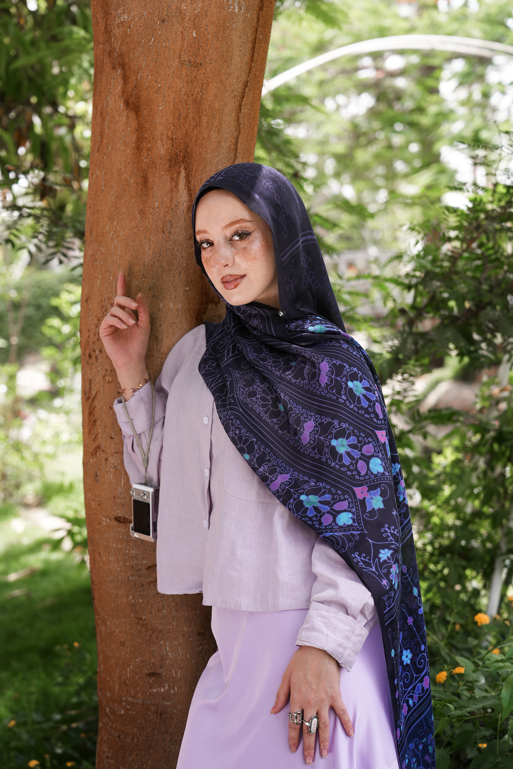 Worood Midnight Charm Modal Scarf – chic and enchanting