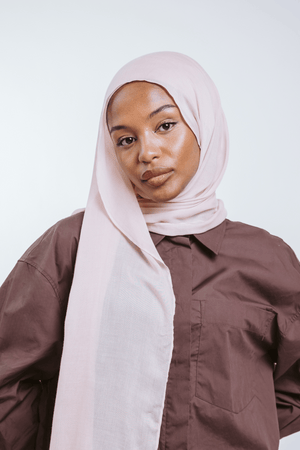 Worood Powder Rose Bamboo Scarf – Soft & Light