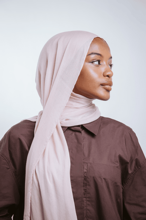 Worood Powder Rose Bamboo Scarf – Soft & Light