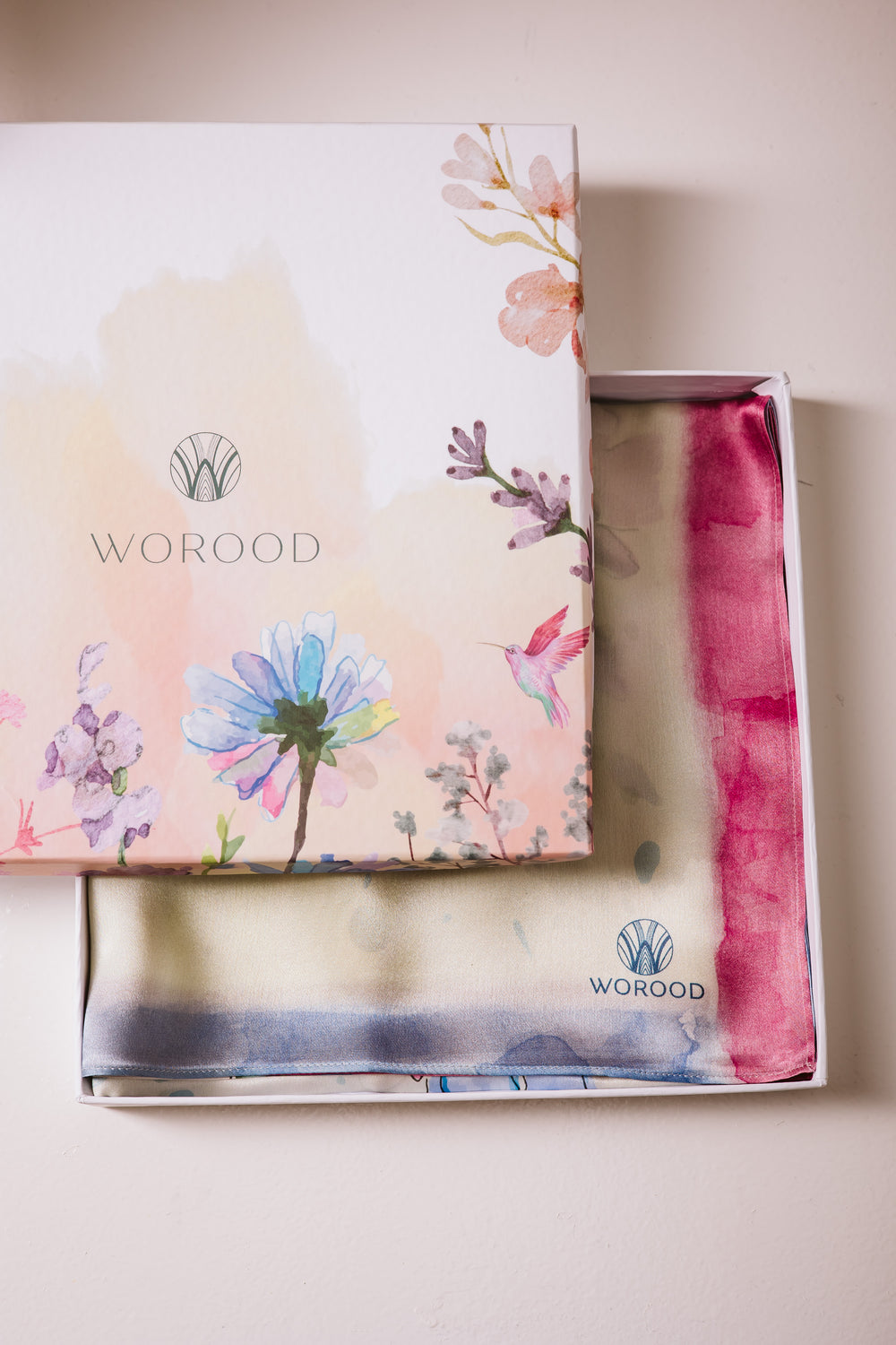 Worood Silken Flora Silk Scarf