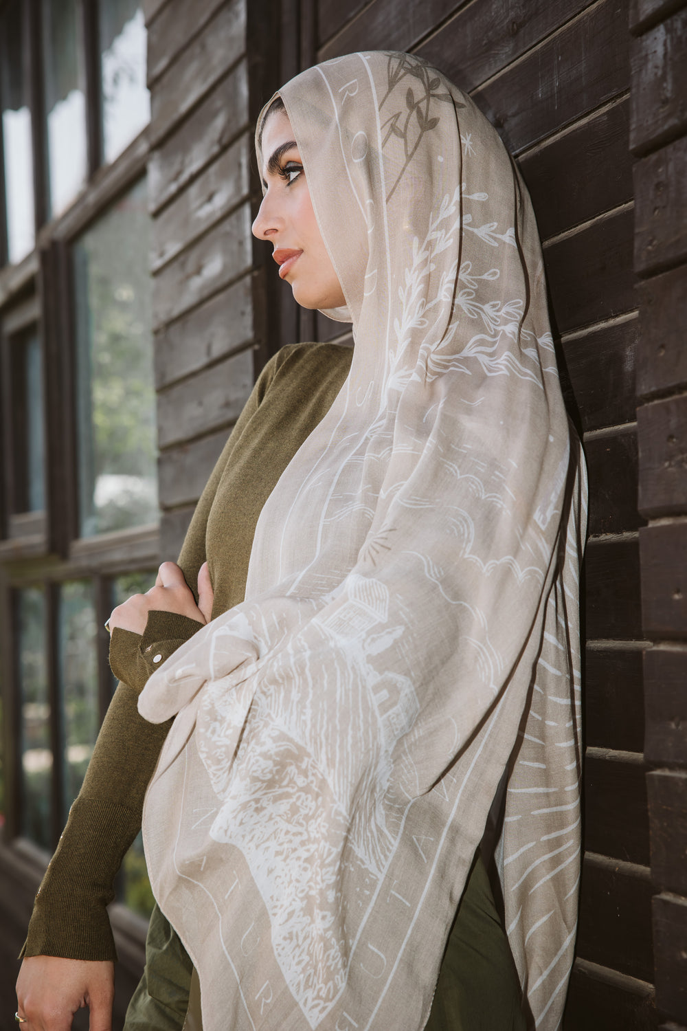 Worood Sunny Days In Beige Modal Scarf – light and versatile