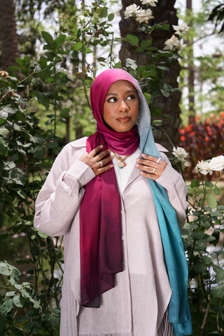 Twilight Skies printed premium modal scarf with breathable lightweight drape by WOROOD
