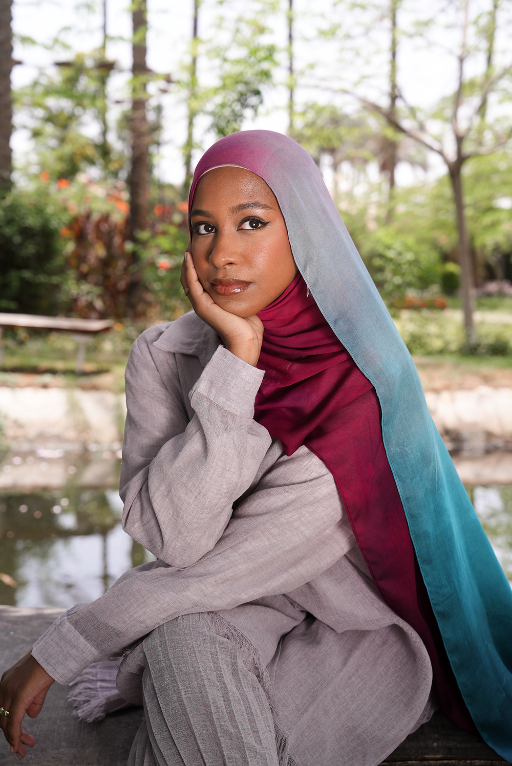 Worood Twilight Skies Modal Scarf – serene and sophisticated