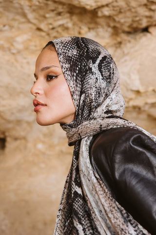 Venom Vogue printed premium modal scarf with breathable lightweight drape by WOROOD