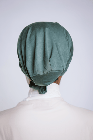 Forest Green Premium Bamboo Inner Cap with breathable lightweight comfort by WOROOD
