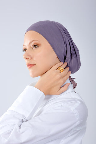 Mauve Mist premium bamboo inner cap with breathable lightweight comfort by WOROOD