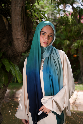 Seven Seas printed premium modal scarf with breathable lightweight drape by WOROOD