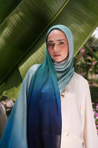 Seven Seas printed premium modal scarf with breathable lightweight drape by WOROOD