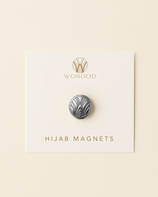WOROOD premium magnetic pin for secure scarf styling in elegant metallic finish