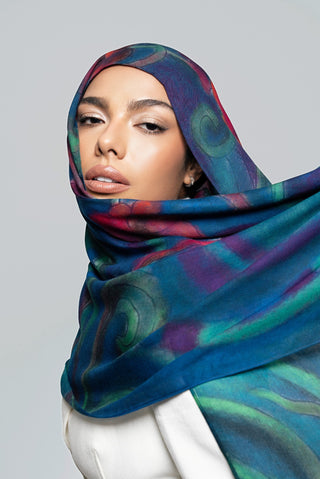 Azalea Printed Premium Modal Scarf by WOROOD