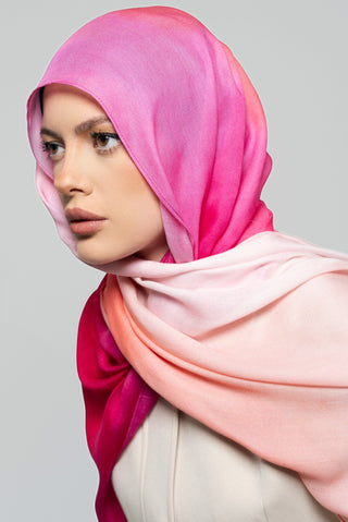 Fuchsia Fusion Printed Premium Modal Scarf by WOROOD