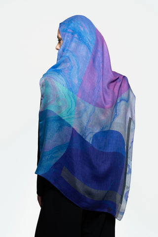 Galaxy Dreams Printed Premium Modal Scarf by WOROOD