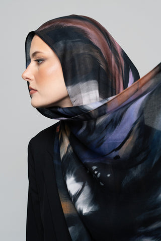Mariposa Printed Premium Modal Scarf by WOROOD