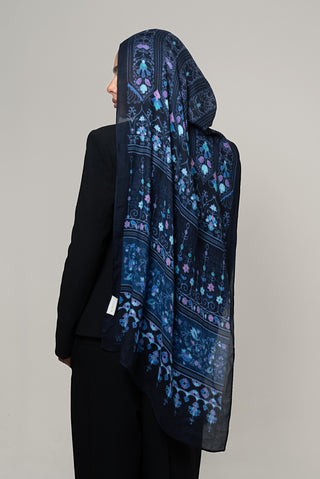 Midnight Charm Printed Premium Modal Scarf by WOROOD