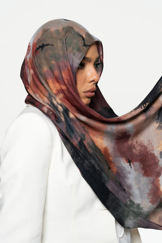 Oriana Printed Premium Modal Scarf by WOROOD