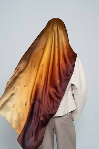 Jour Doré Premium Silk Scarf by WOROOD