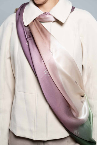 Rosée Pastel Premium Silk Scarf by WOROOD
