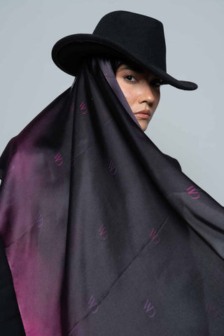 Rouge Nuit Premium Silk Scarf by WOROOD