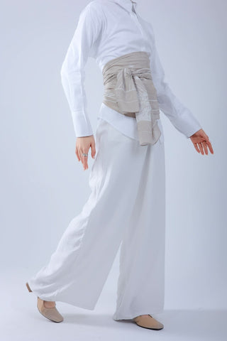 Worood Sunny Days in Beige modal scarf with neutral tone and soft, breathable modal fabric.