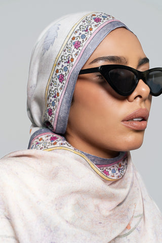 Rosalie Blush Printed Premium Modal Scarf by WOROOD