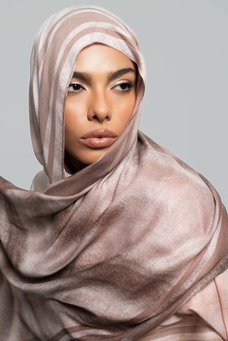 Sand Sahara Printed Premium Modal Scarf by WOROOD