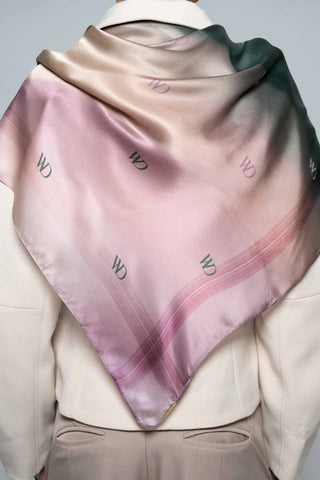 Rosée Pastel Square Silk Scarf by WOROOD