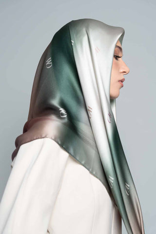 Rosée Pastel Square Silk Scarf by WOROOD