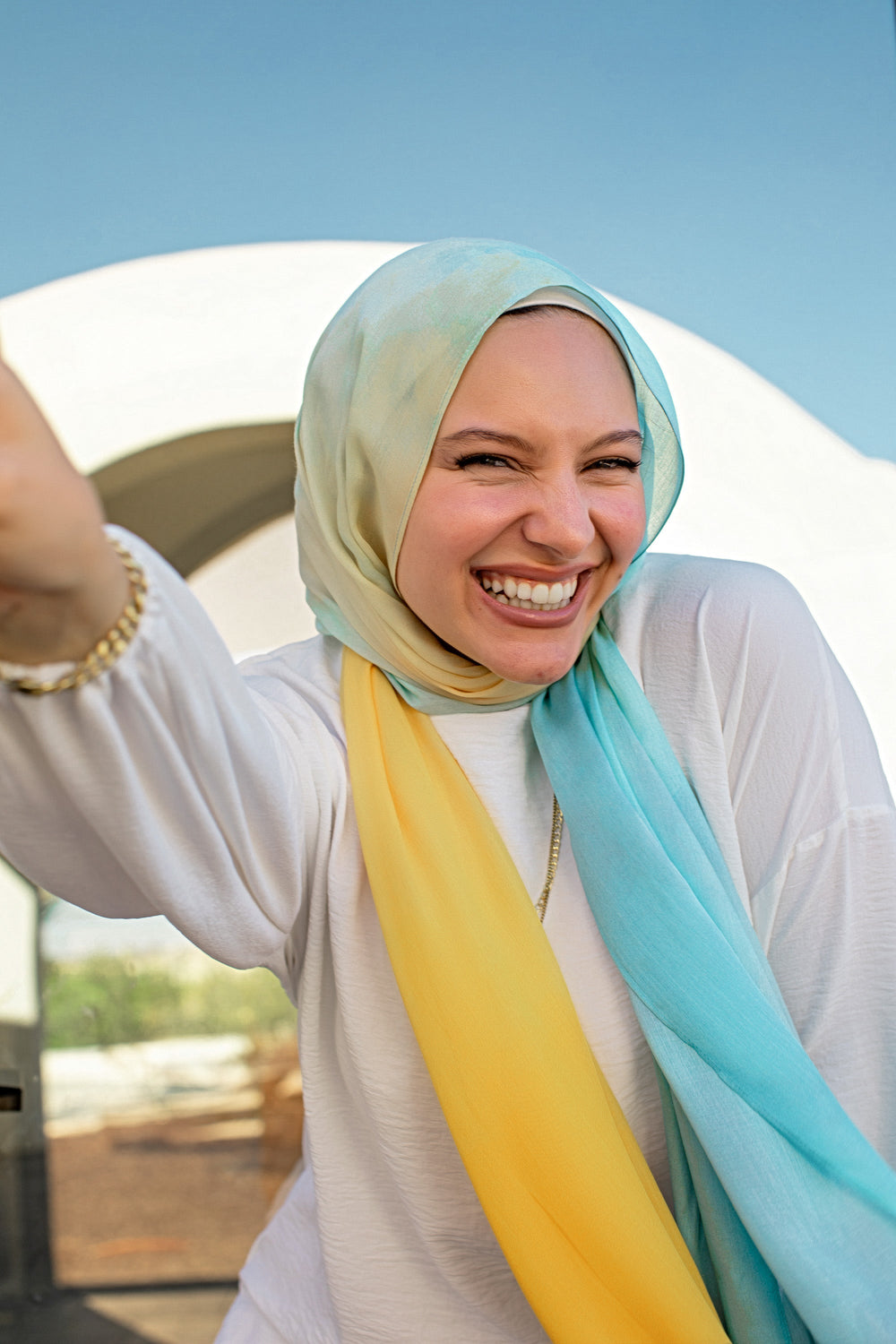 Worood Aqua Sands Modal Scarf – cool and relaxed